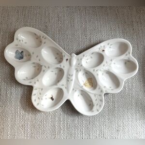 Vintage Lenox Butterfly Meadow Deviled Egg Platter